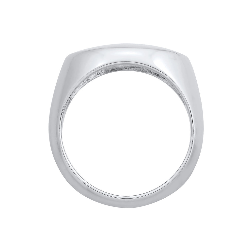 Silver Cincin Perhiasan Perak 925 Wanita Signet Marquise Design Basic