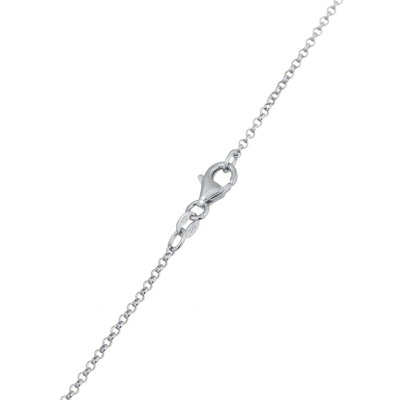 Silver Kalung Perhiasan Perak 925 Wanita Circle Pendant Rings Sparkling Zirconia Crystals