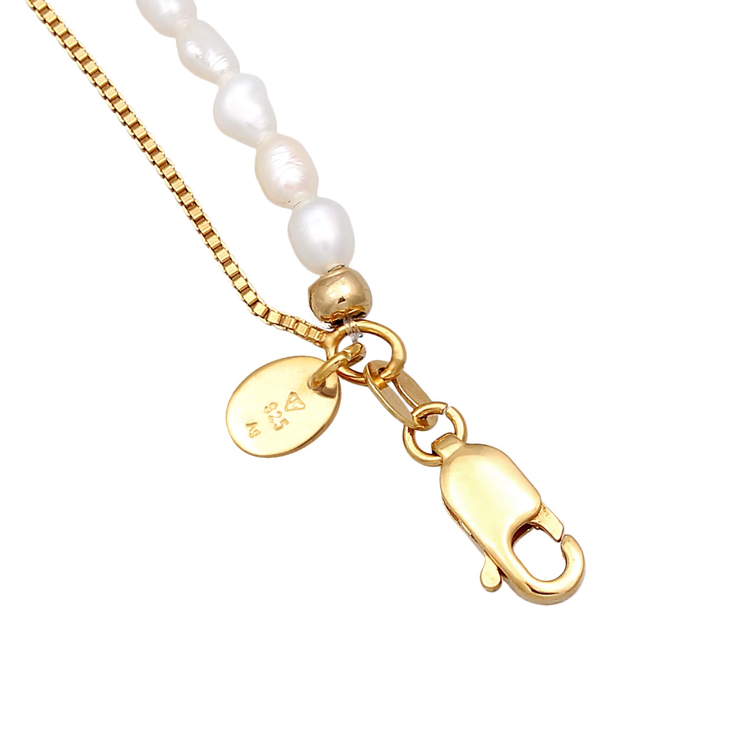 Gold Kalung Perhiasan Perak 925 Wanita Choker Sun Pendant Layer Freshwater Pearls Gold Plated