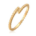 Ladies Band Ball Design Open Adjustable in 925 Sterling Silver Gold Plated