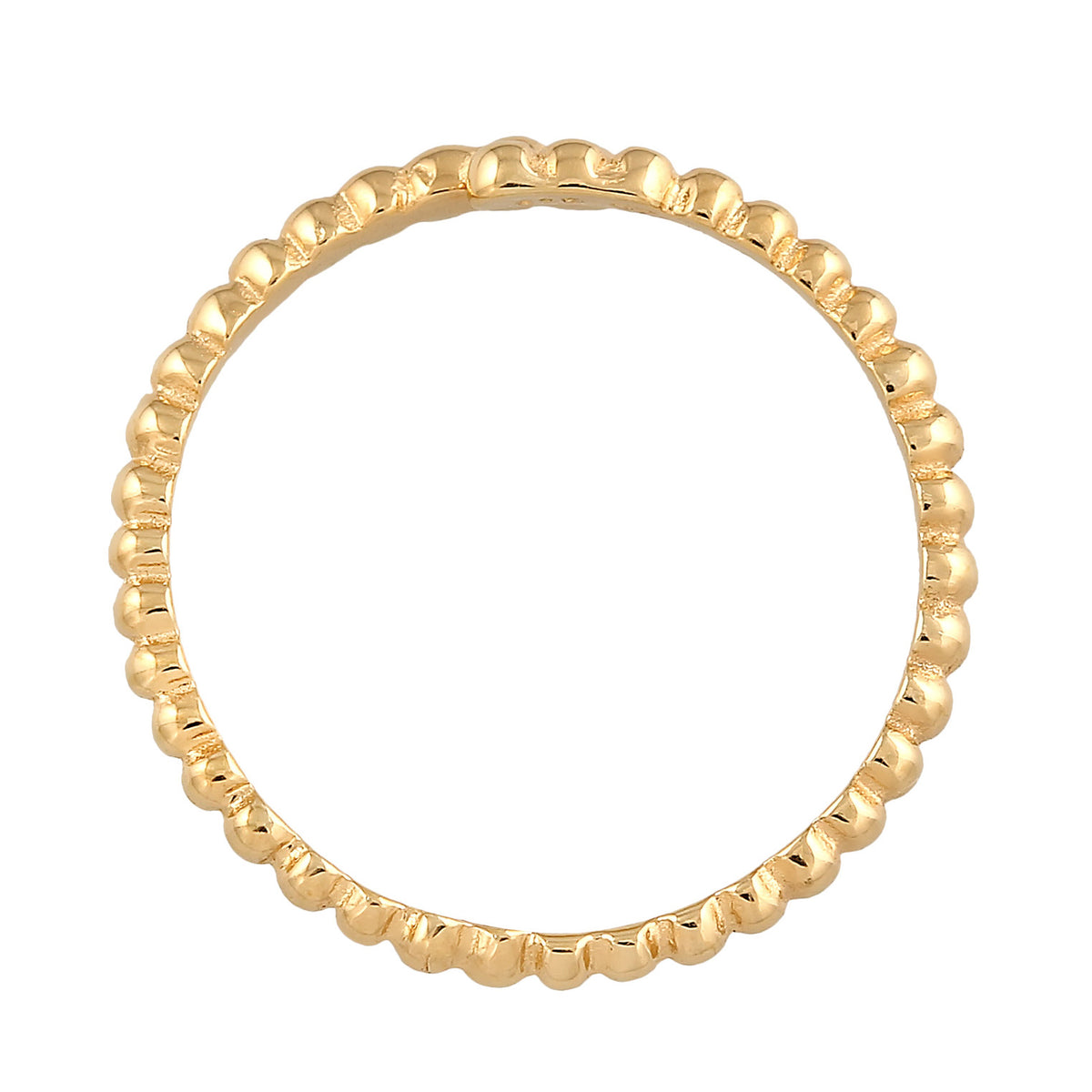 Ladies Band Ball Design Open Adjustable in 925 Sterling Silver Gold Plated