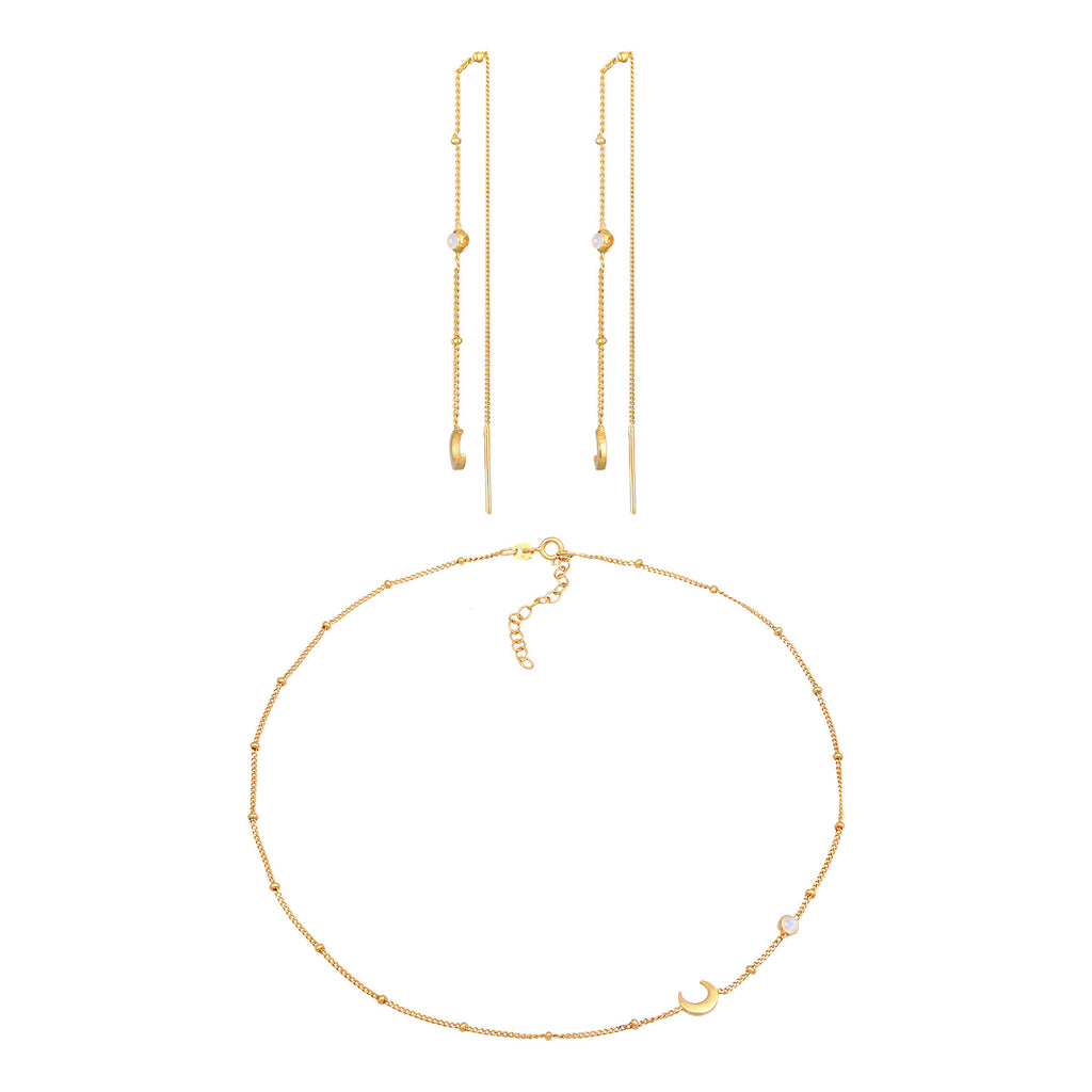 Gold Set Perhiasan Perak 925 Wanita Astro Gold Plated