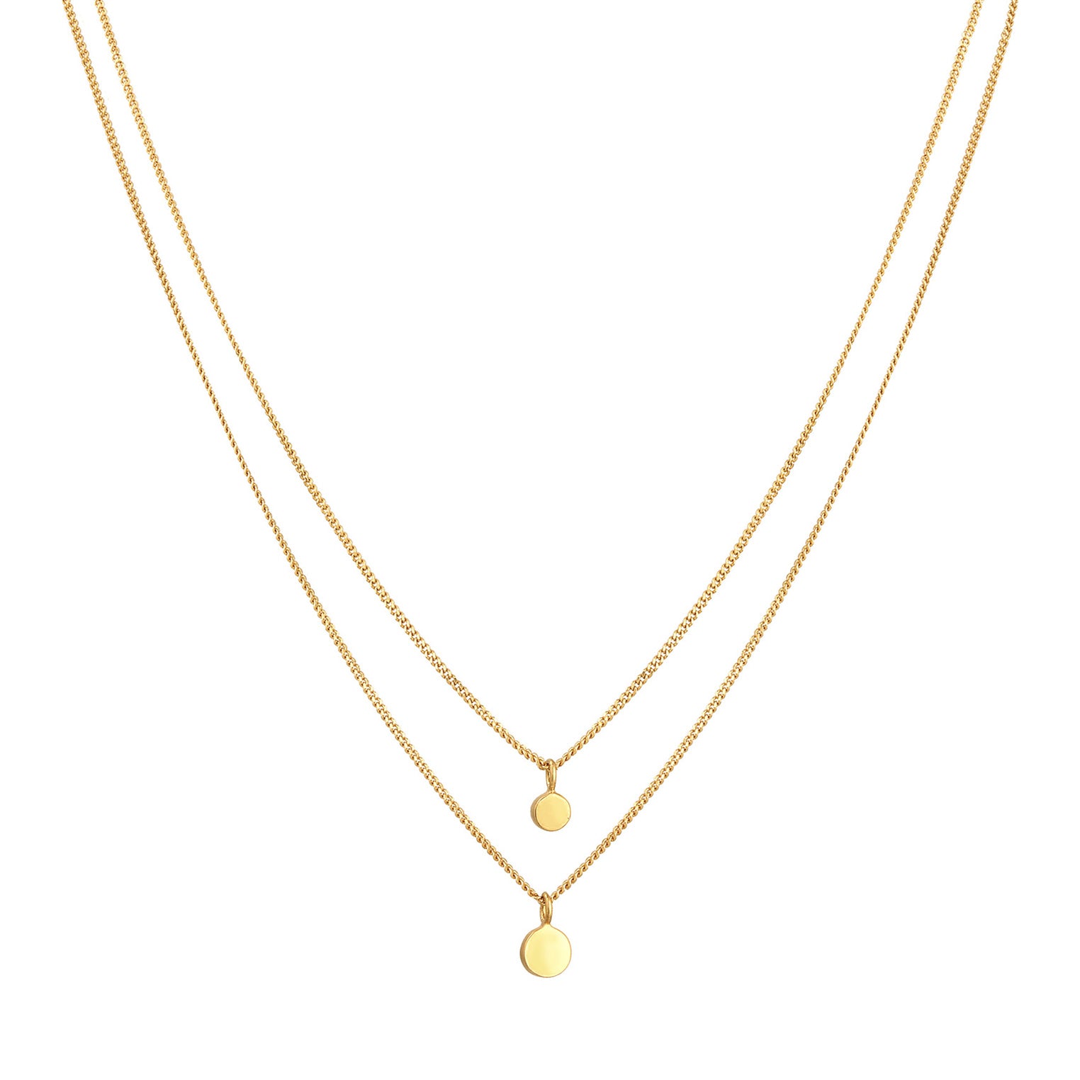 Gold Kalung Perhiasan Perak 925 Wanita Layer Platelet Basic Crystal Gold Plated