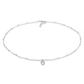 Silver Kalung Perhiasan Perak 925 Wanita Choker Heart Love Plain