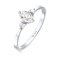 Silver Cincin Perhiasan Perak 925 Wanita Engagement Oval Zirconia Crystals
