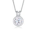 Silver Kalung Perhiasan Perak 925 Wanita Solitaire Classic Chain Crystal
