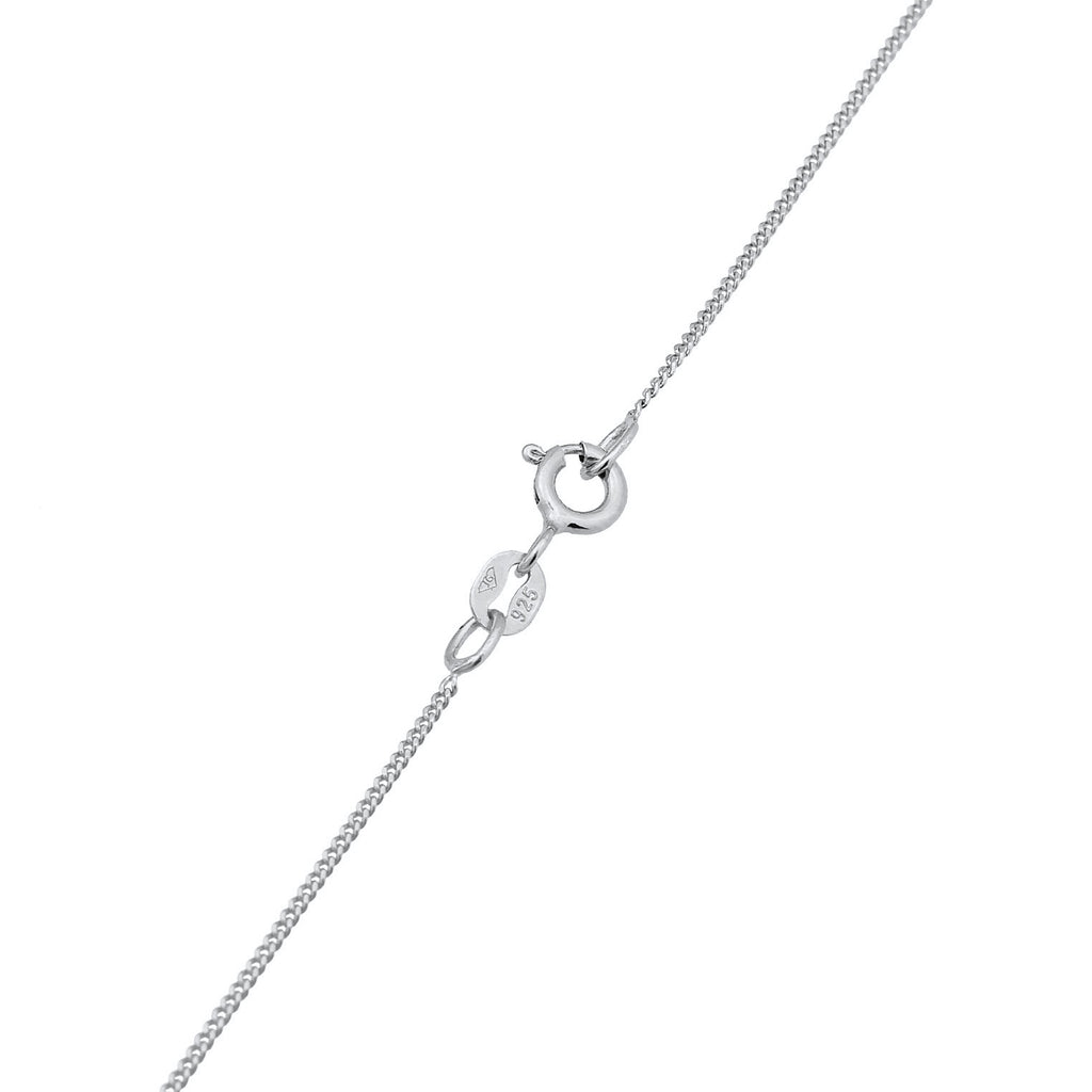 Silver Kalung Perhiasan Perak 925 Wanita Solitaire Classic Chain Crystal