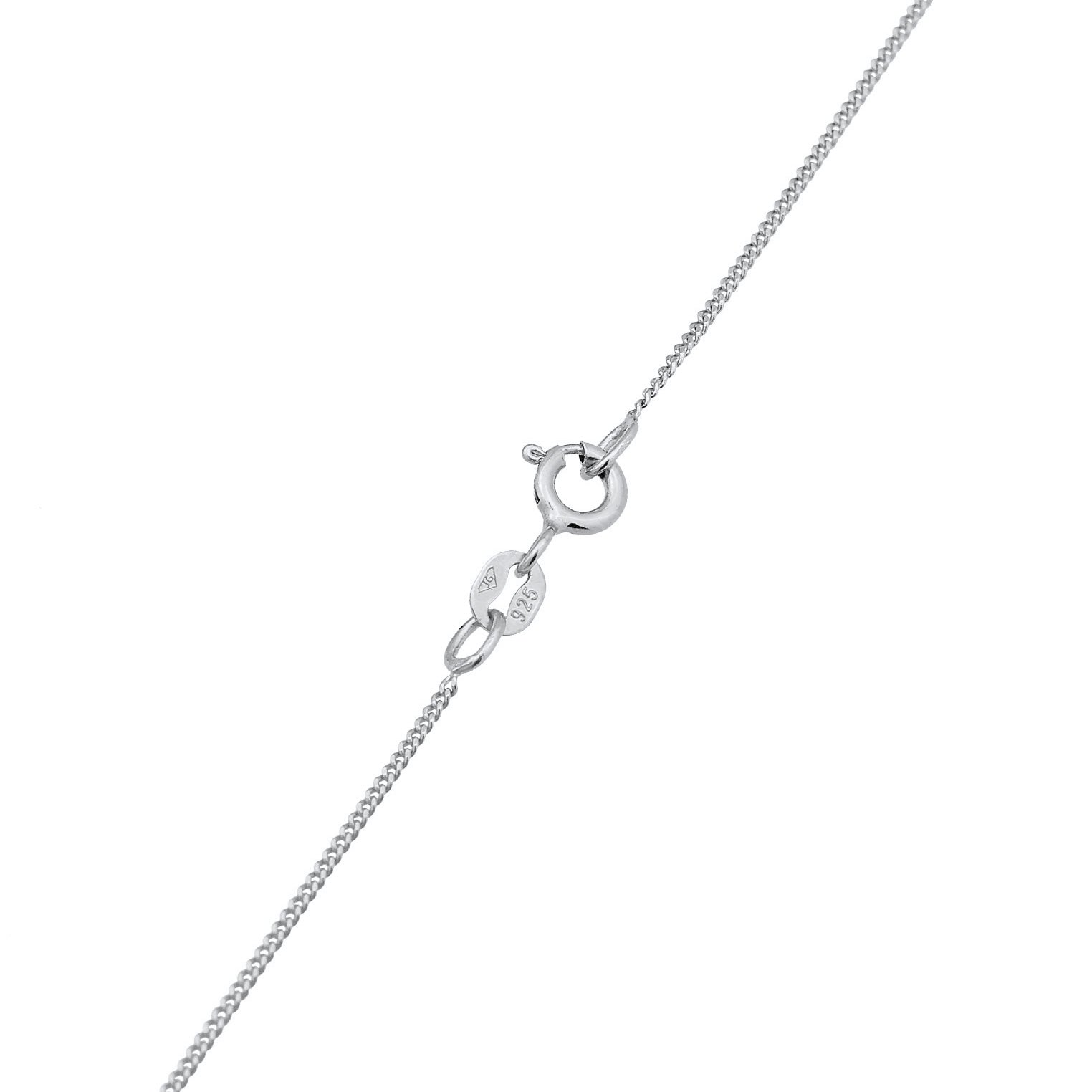 Silver Kalung Perhiasan Perak 925 Wanita Solitaire Classic Chain Crystal