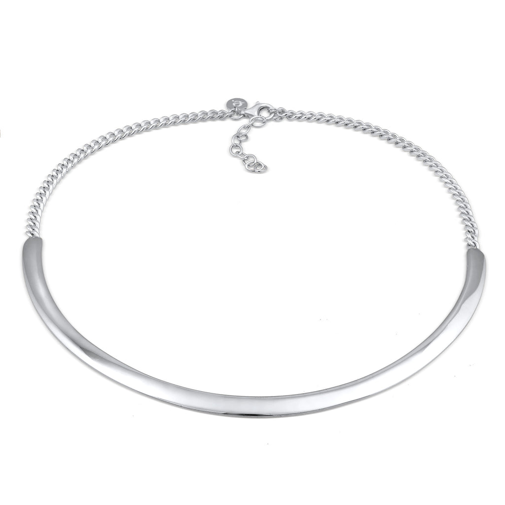 Silver Kalung Perhiasan Perak 925 Wanita Cuff Basic