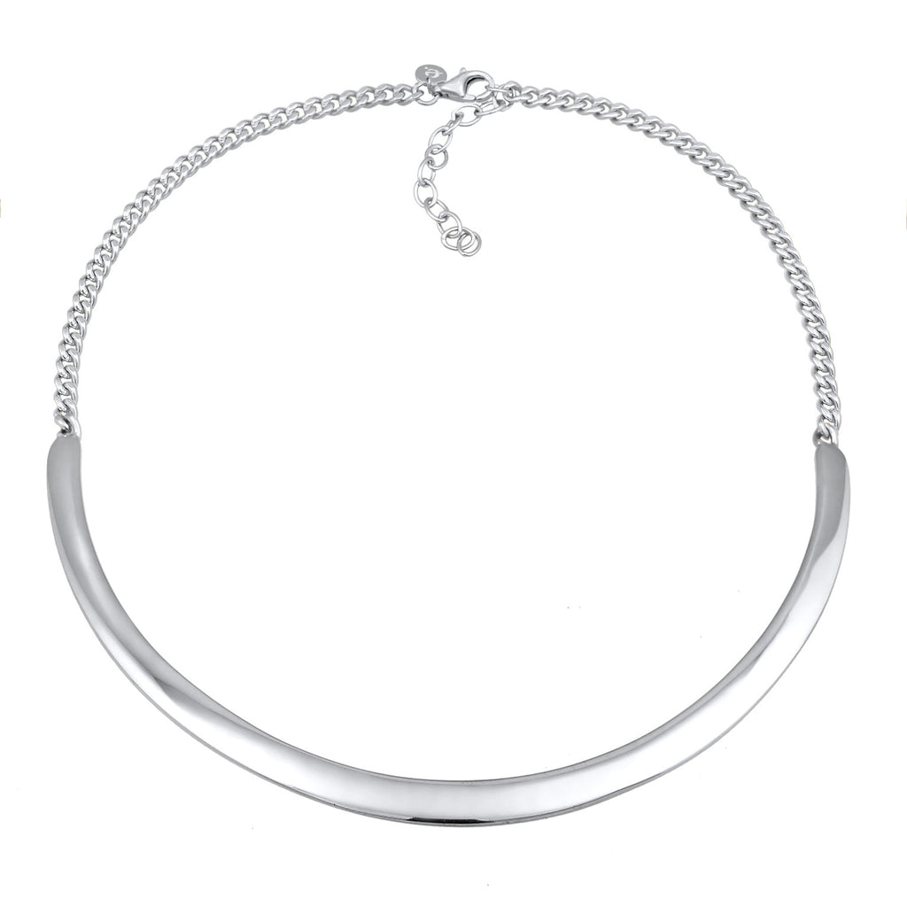 Silver Kalung Perhiasan Perak 925 Wanita Cuff Basic