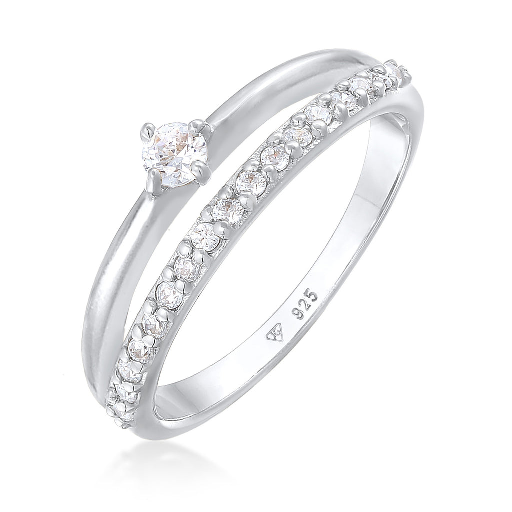Ring Stones Zirconia Crystals 925 Sterling Silver