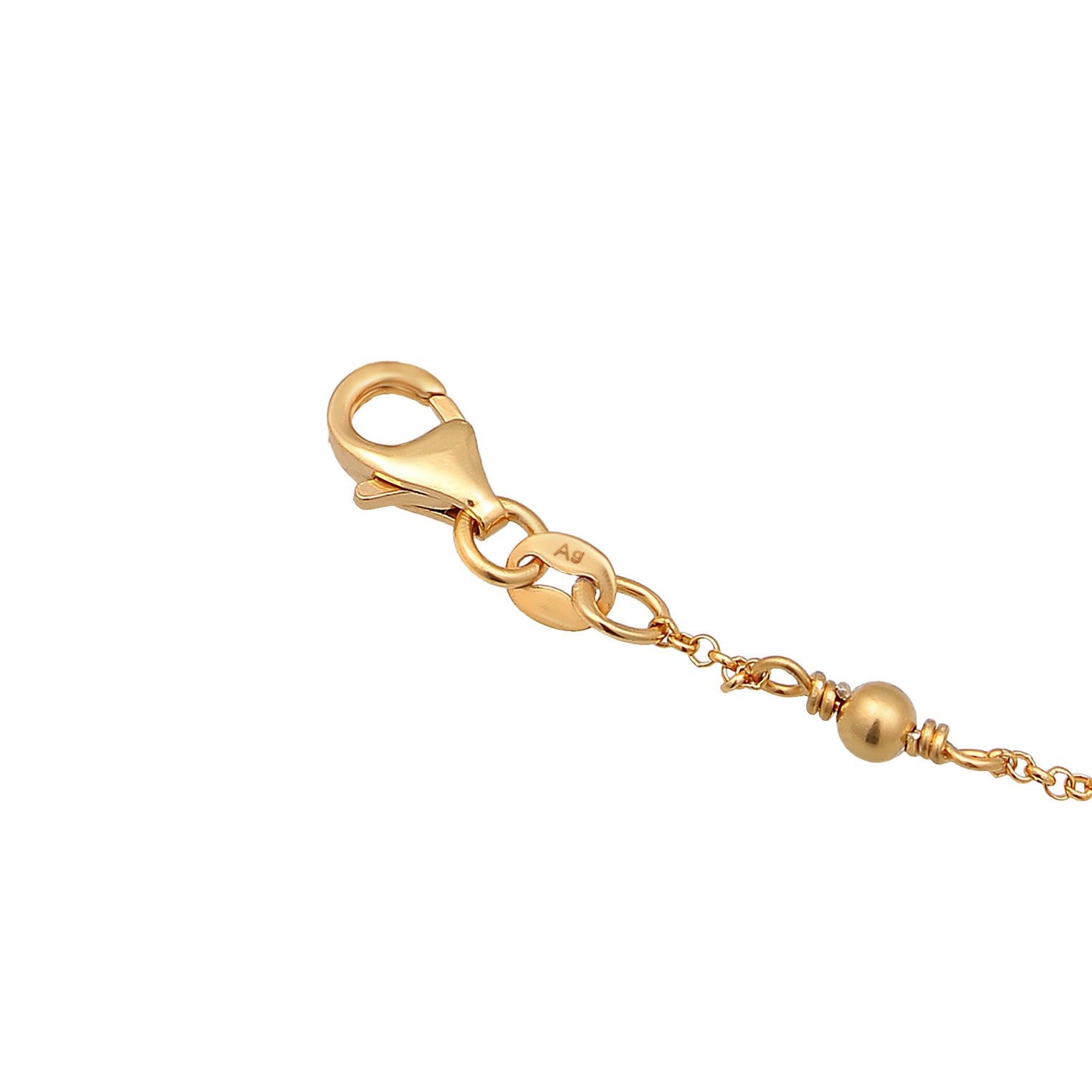 Gold Perhiasan Wanita Perak Asli - Silver Gelang Classic Balls Freshwater Cultured Pearls