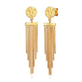 Gold Anting Perhiasan Perak 925 Wanita Ear Hanger Platelet Chain Look Elegant Gold Plated