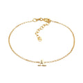 Gold Perhiasan Wanita Perak Asli - Silver Gelang Pendant Letter A Basic