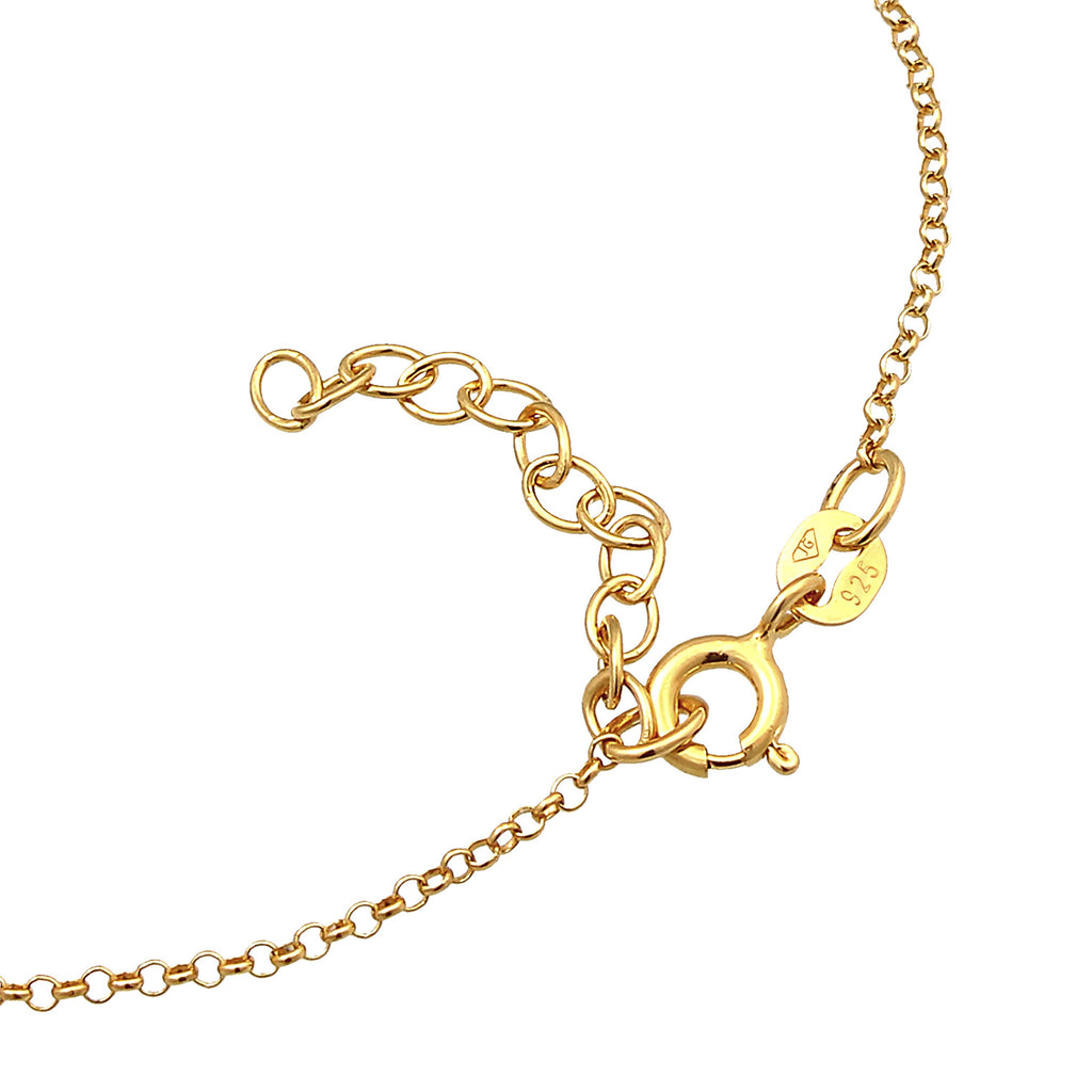 Gold Perhiasan Wanita Perak Asli - Silver Gelang Pendant Letter A Basic