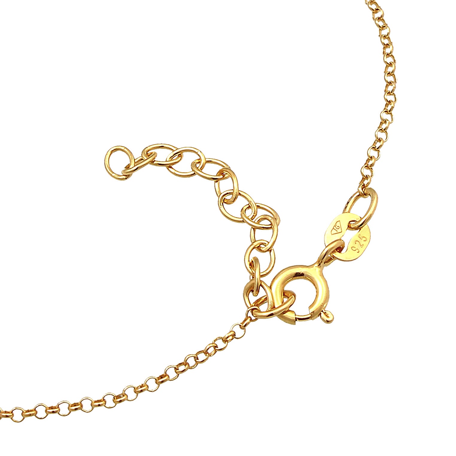 Gold Perhiasan Wanita Perak Asli - Silver Gelang Pendant Letter A Basic