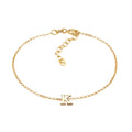 Gold Gelang Perhiasan Perak 925 Wanita Pendant Letter K Basic Gold Plated