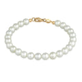 Gold Perhiasan Wanita Perak Asli - Silver Gelang Baroque Trend Shell Core Pearls