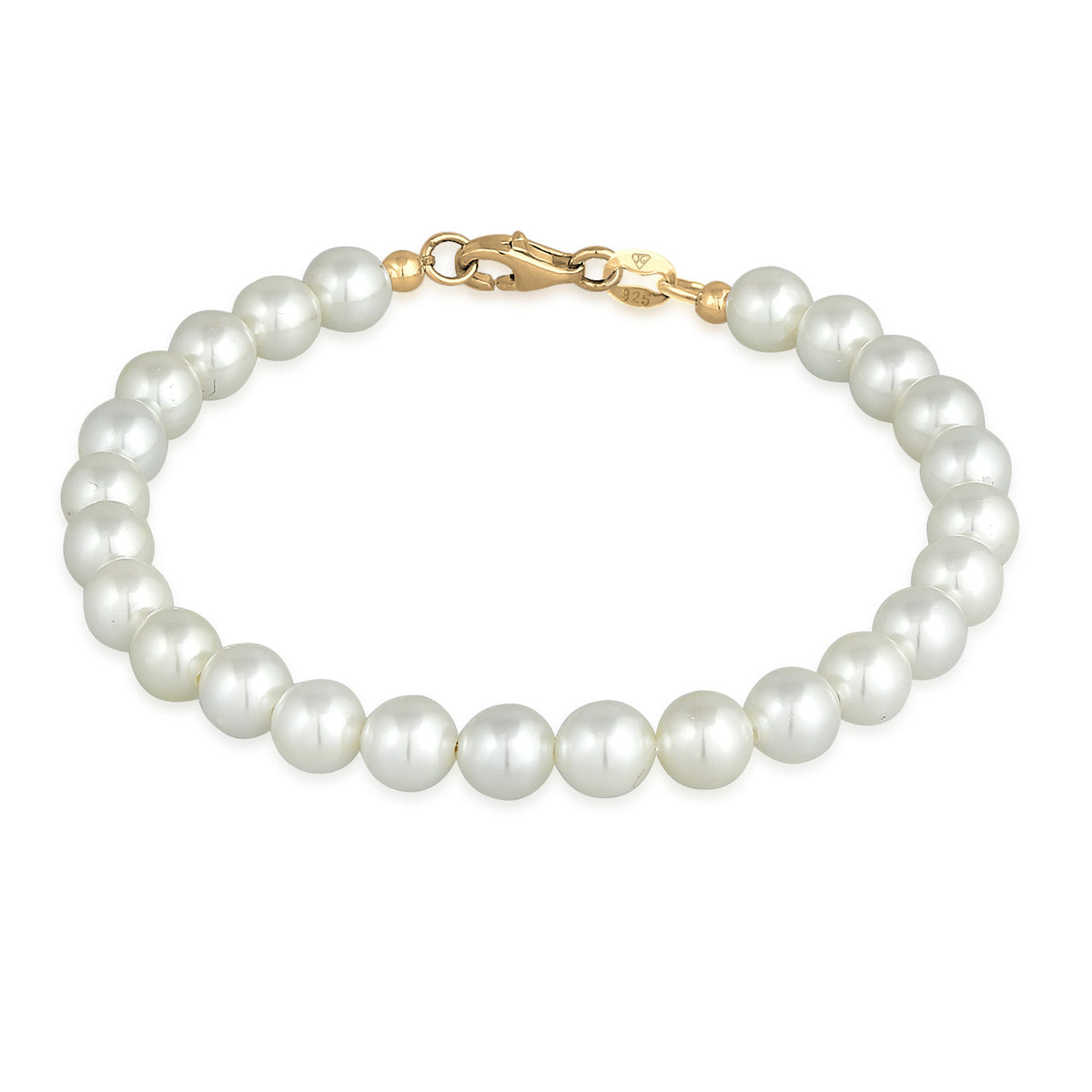 Baroque Shell Pearl Bracelet 925 Silver Gold Plated