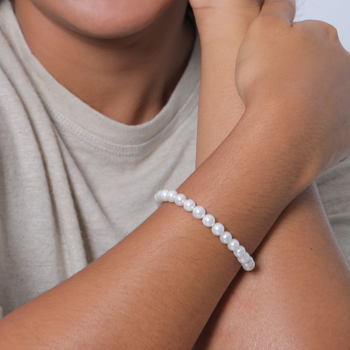 Gold - Elli | Gelang Perhiasan Perak 925 Wanita - Baroque Shell Core Pearls Lapis Emas