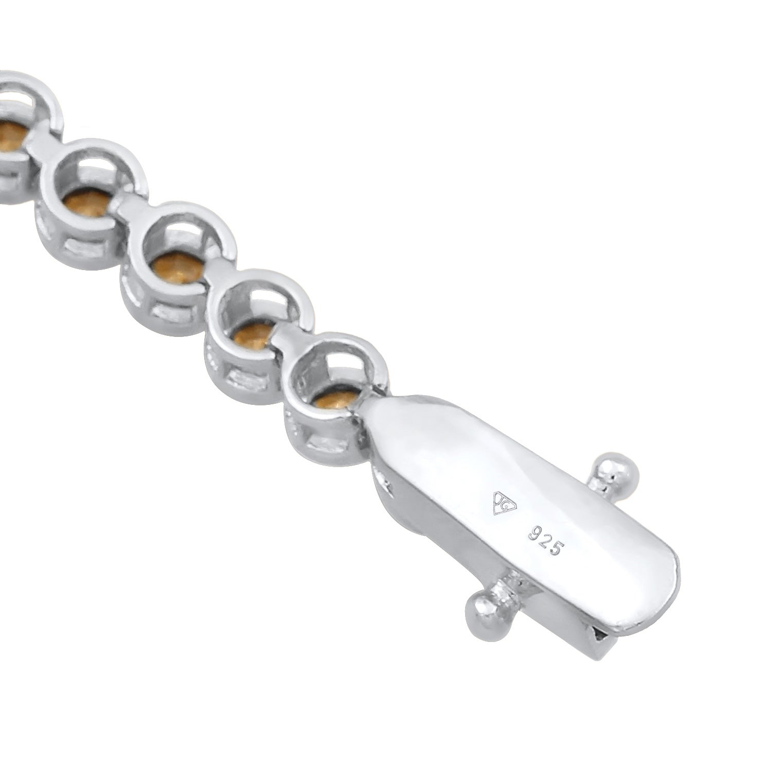 Silver Perhiasan Wanita Perak Asli - Silver Gelang Tennis Sparkling Trend Crystals Pink