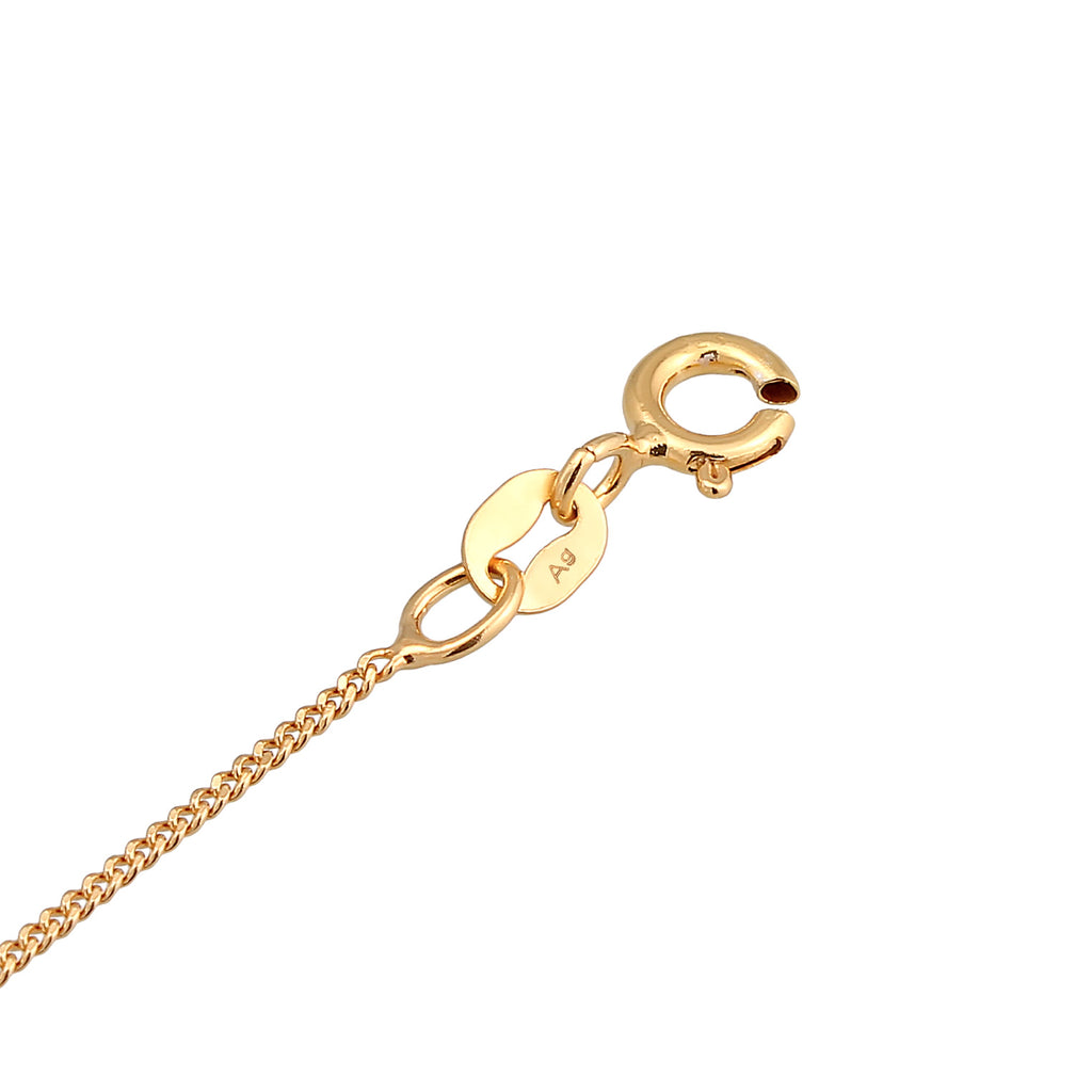 Gold Kalung Perhiasan Perak 925 Wanita Heart Symbol Love Cut-Out Gold Plated