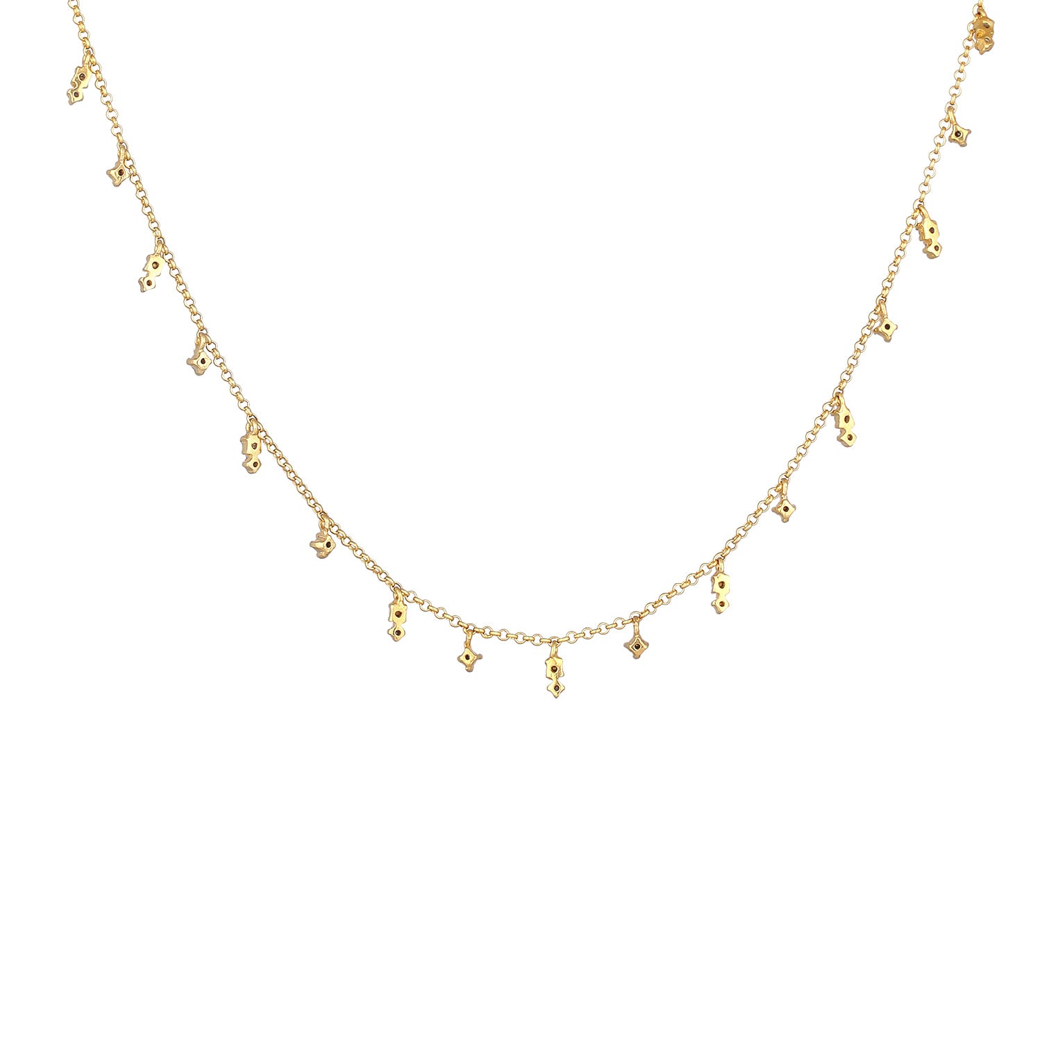 Gold Kalung Perhiasan Perak 925 Wanita Pendant Sparkling Crystal Pink Rose Gold Plated