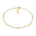 Gold Gelang Kaki Perhiasan Perak 925 Wanita Platelet Basic with Crystals Gold Plated