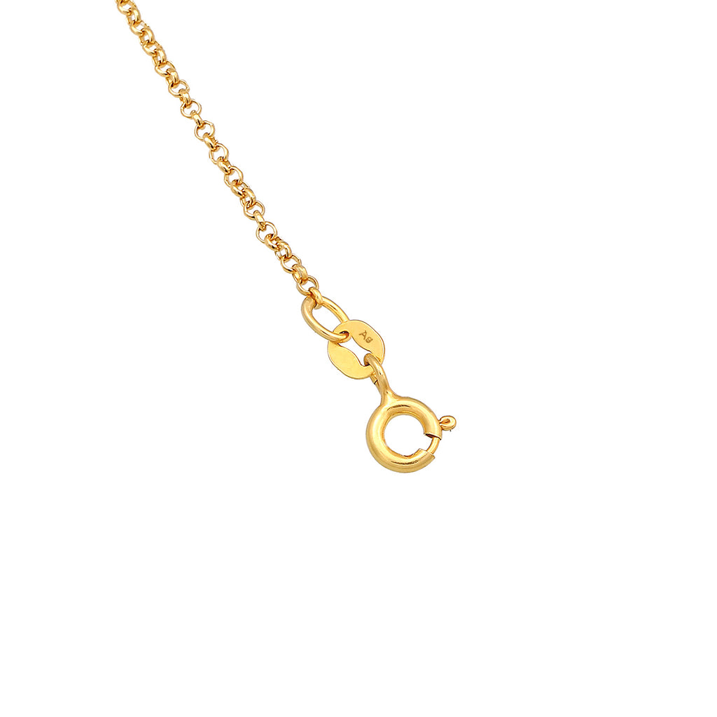 Gold Gelang Kaki Perhiasan Perak 925 Wanita Platelet Basic with Crystals Gold Plated