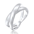 Silver Ring Wrap X Shape Cross Trend In 925 Sterling Silver
