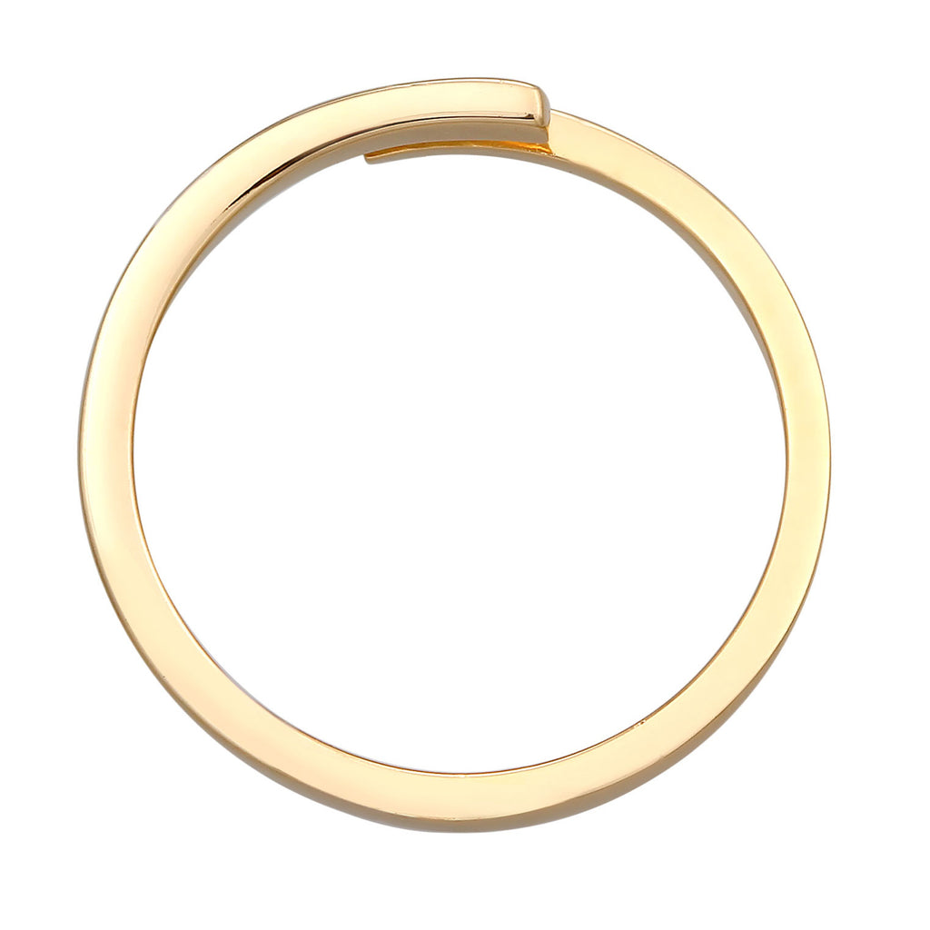 Gold Cincin Perhiasan Perak 925 Wanita Wrap Open Geo Trend Gold Plated