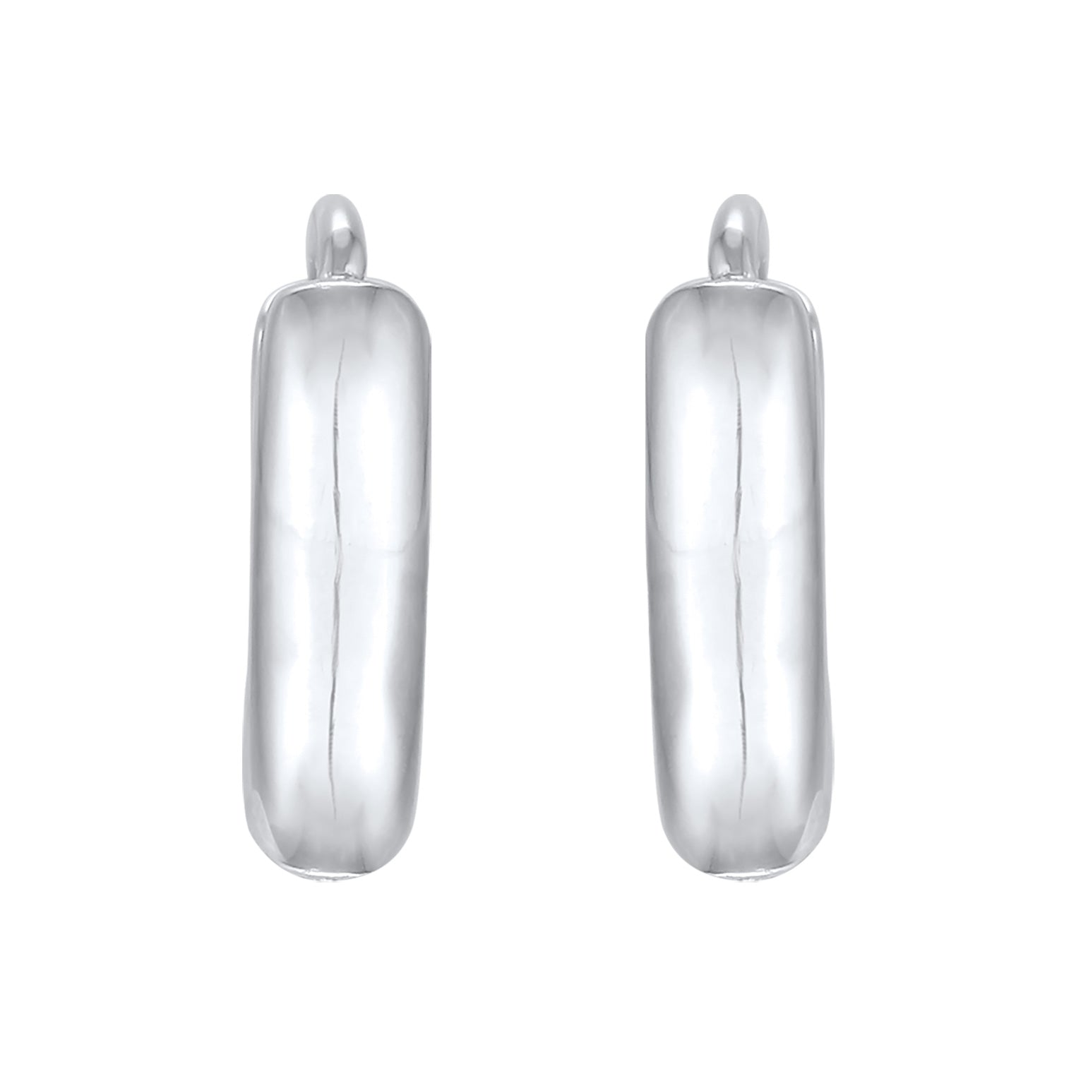 Silver Anting Perhiasan Perak 925 Wanita Creoles Hinge Basic Round