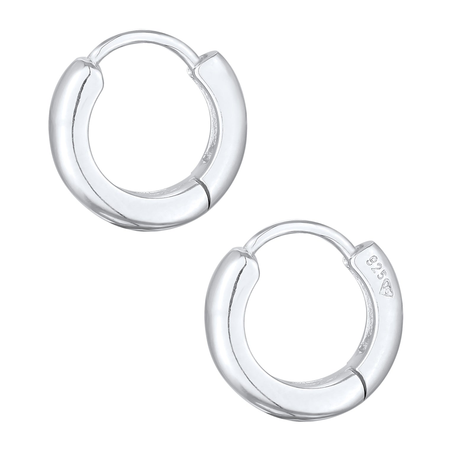 Silver Anting Perhiasan Perak 925 Wanita Creoles Hinge Basic Round
