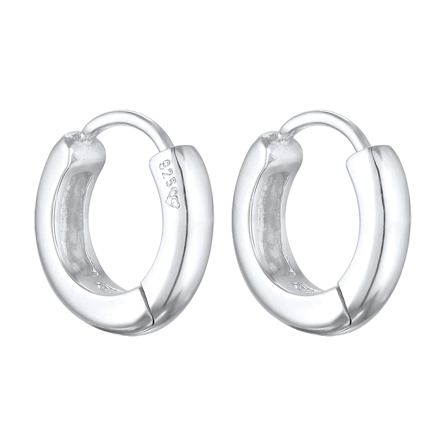 Silver Anting Perhiasan Perak 925 Wanita Creoles Hinge Basic Round