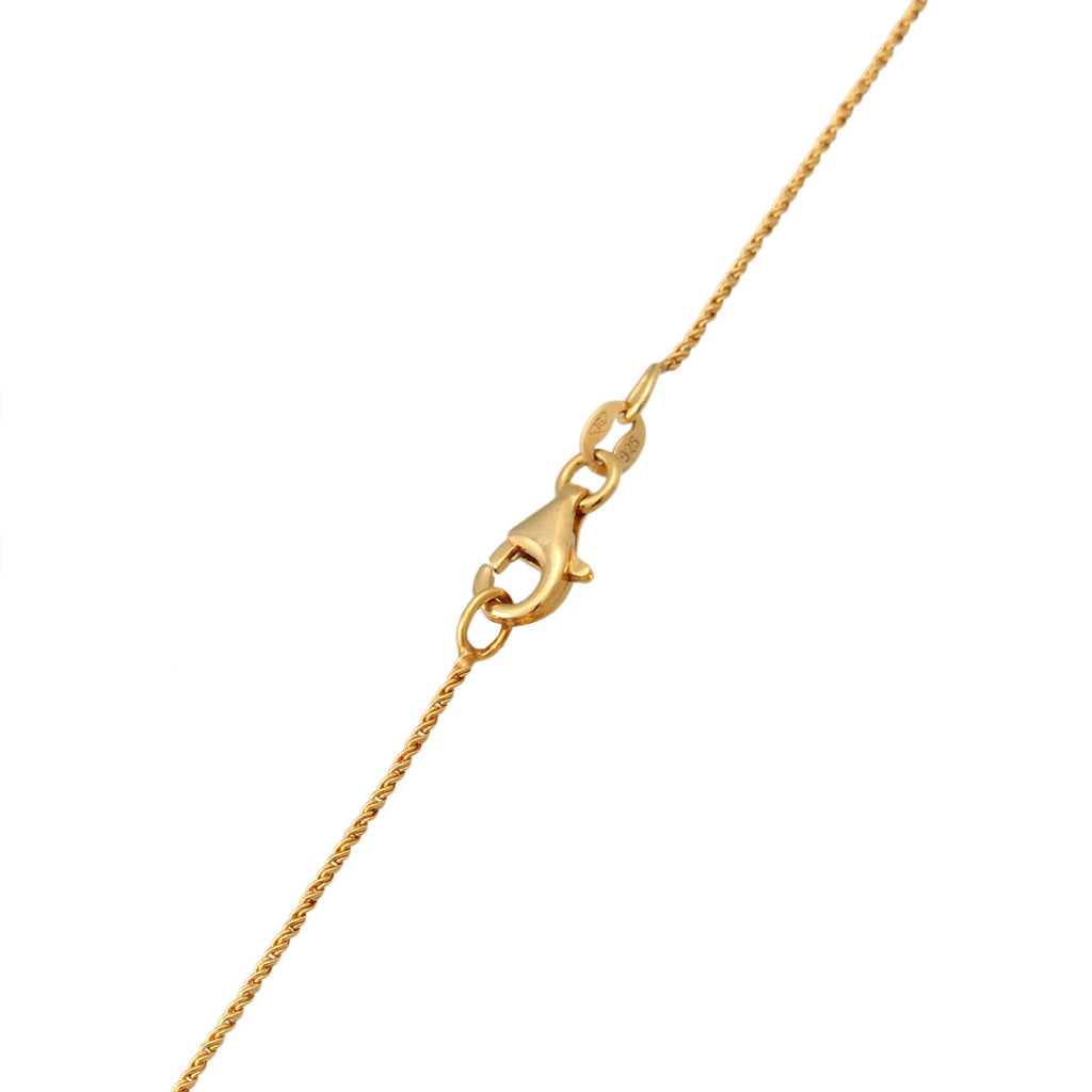 Gold Kalung Perhiasan Perak 925 Wanita Pendant Solitaire Cord Crystal Gold Plated
