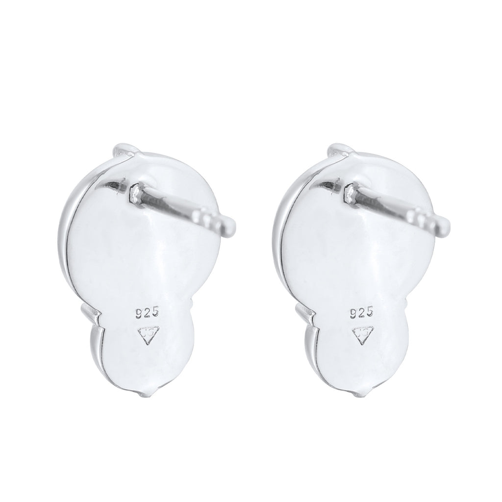 Silver Anting Perhiasan Perak 925 Wanita Stud Round Elegant Crystal