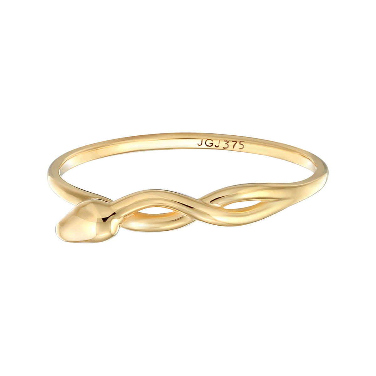 Gold - Elli PREMIUM | Ring Wrap Leaf Ornament 375 Yellow Gold