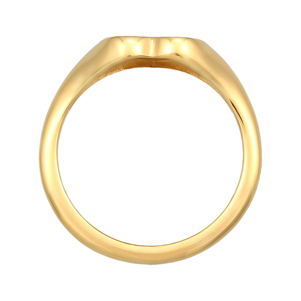 Gold Perhiasan Wanita Perak Asli Lapis Emas Cincin Heart