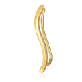 Gold Anting Perhiasan Perak 925 Wanita Earclimber Curved Gold Plated
