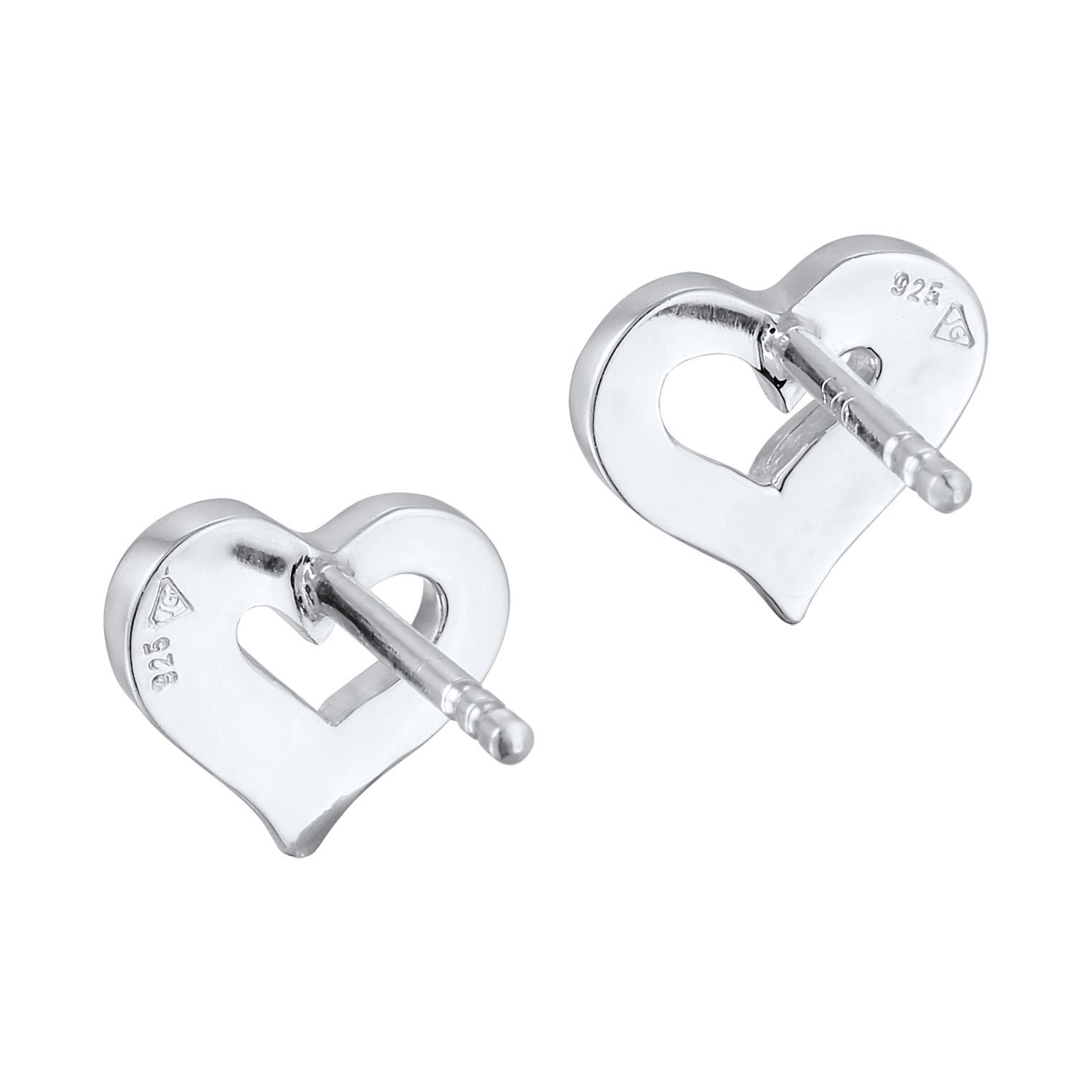 Silver Anting Perhiasan Perak 925 Wanita Stud Heart Crystals Colourful