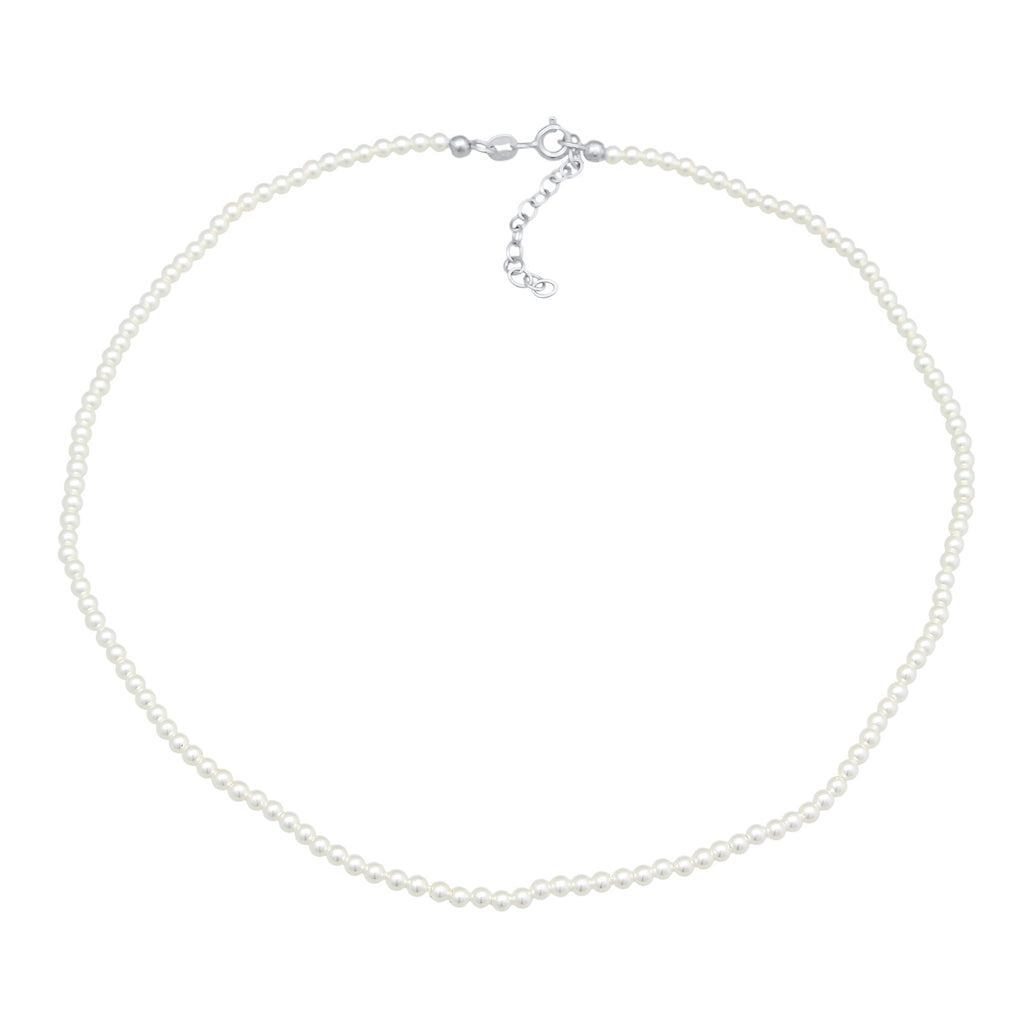 Silver Kalung Perhiasan Perak 925 Wanita Choker Trend Shell Core Pearls