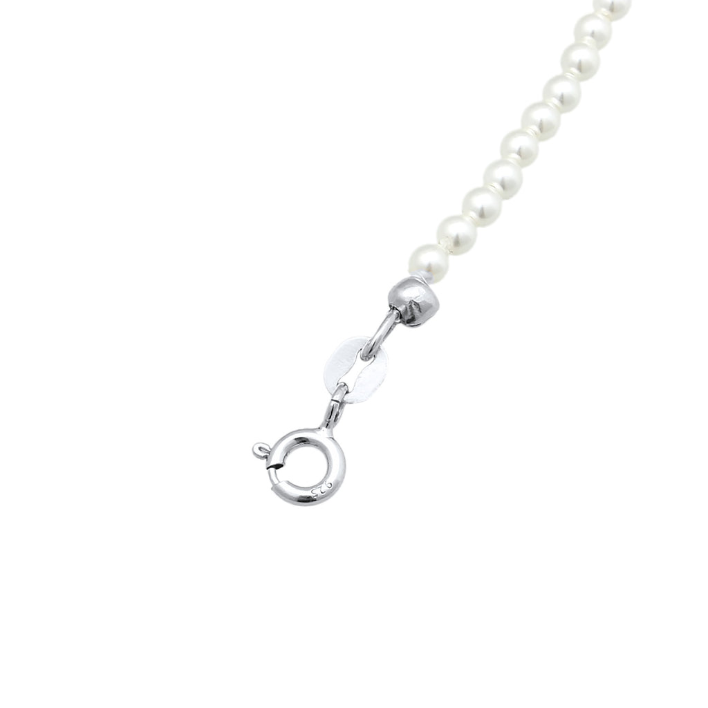 Silver Kalung Perhiasan Perak 925 Wanita Choker Trend Shell Core Pearls