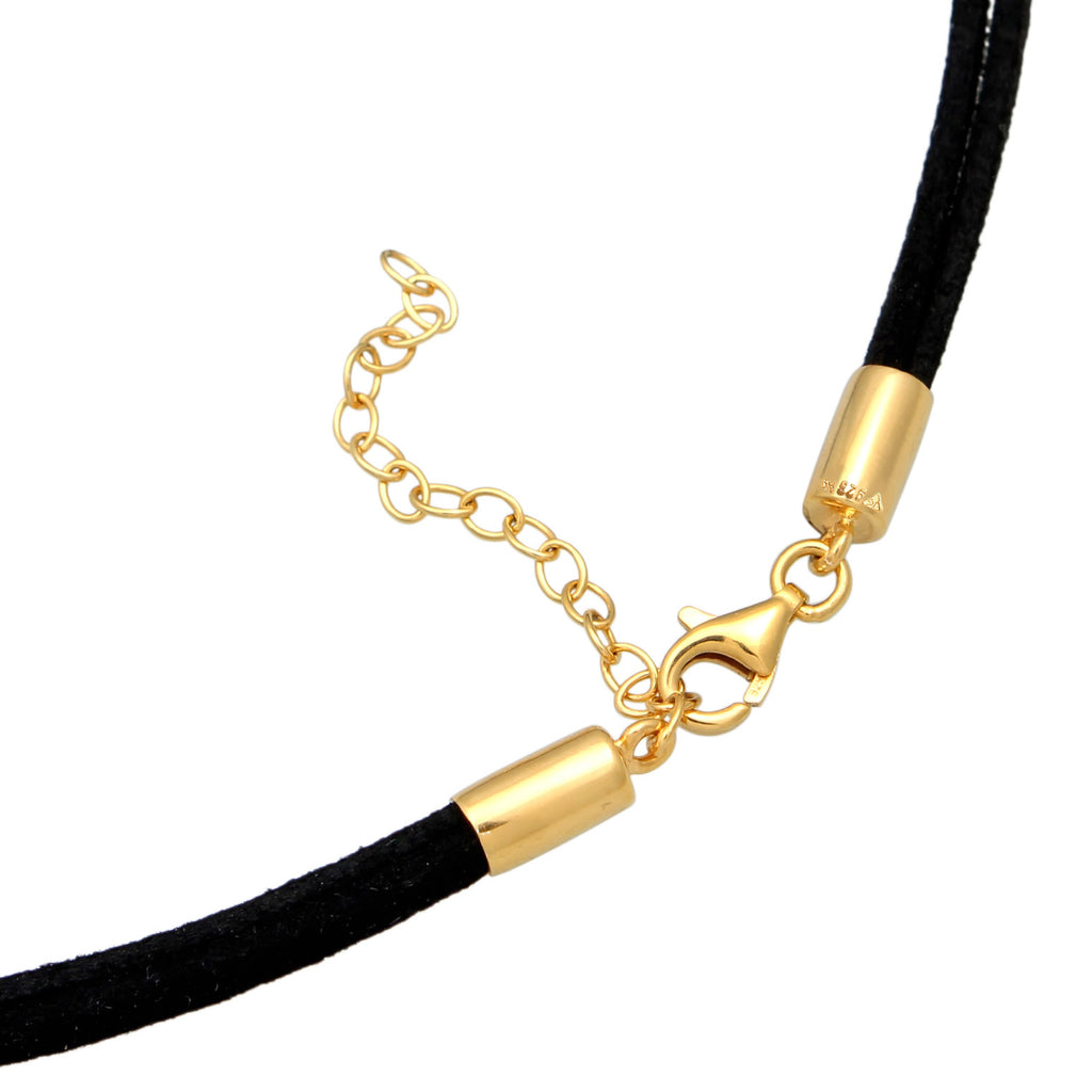 Gold Kalung Perhiasan Perak 925 Wanita Choker Heart Love Gold Plated