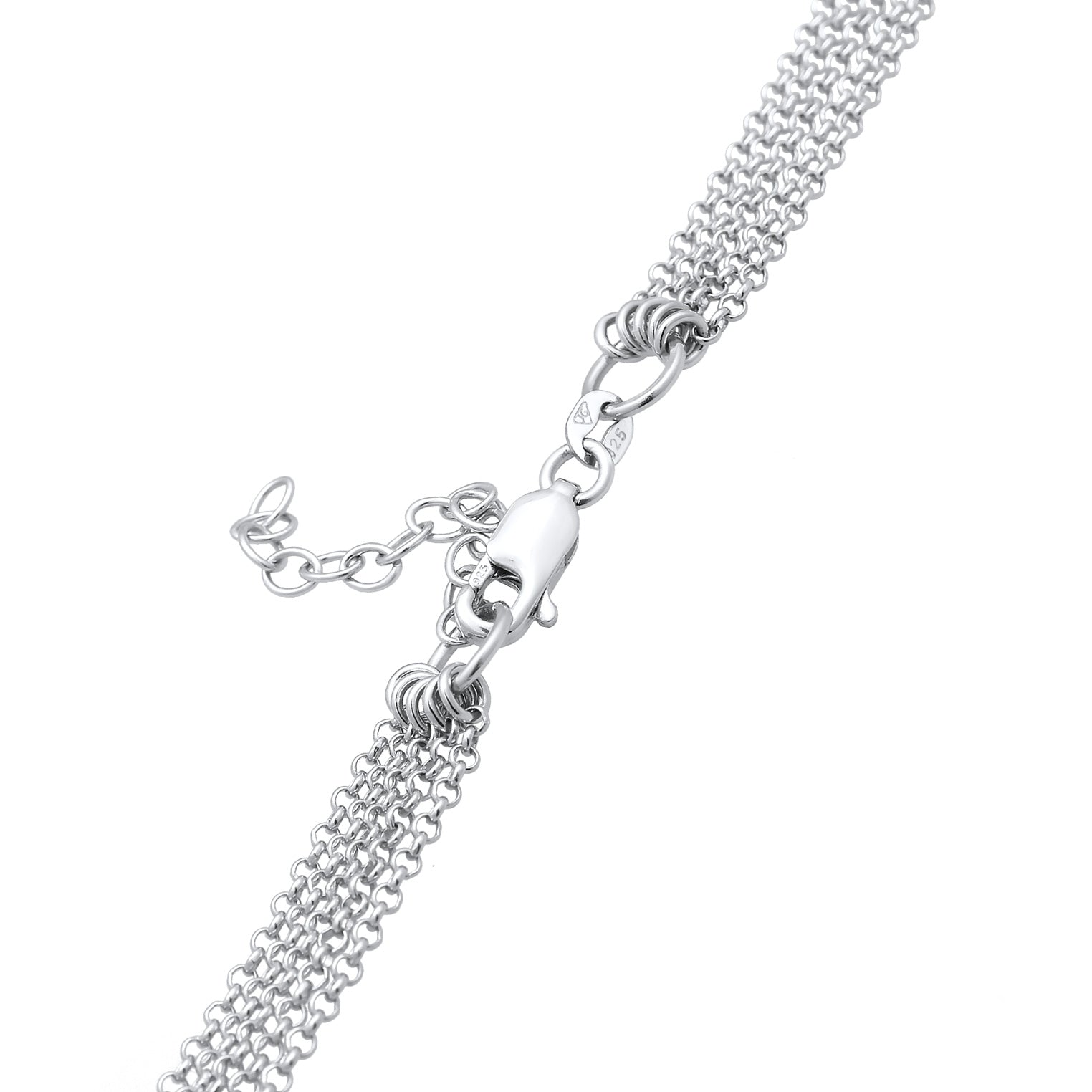 Silver Kalung Perhiasan Perak 925 Wanita Choker Links Modern