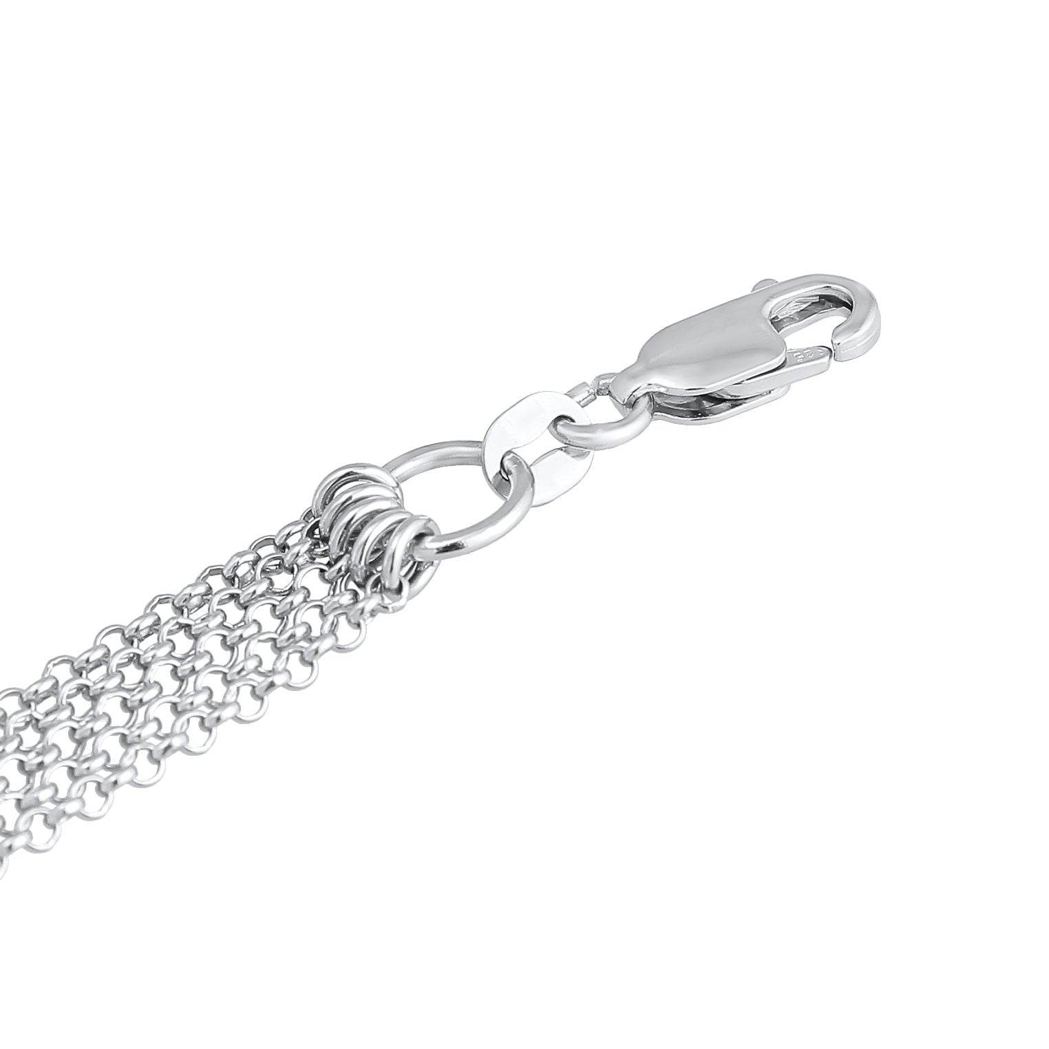 Silver Kalung Perhiasan Perak 925 Wanita Choker Links Modern