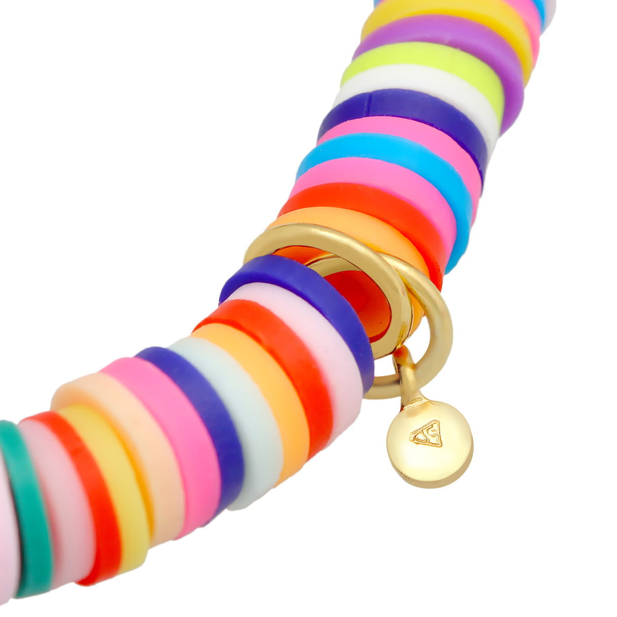 Colorful Heishi Bead Kauri Shell Bracelet 925 Silver Gold Plated