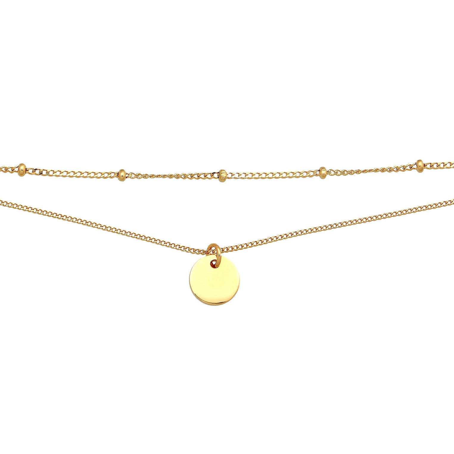 Gold Perhiasan Wanita Perak Asli Lapis Emas Kalung Ball Choker