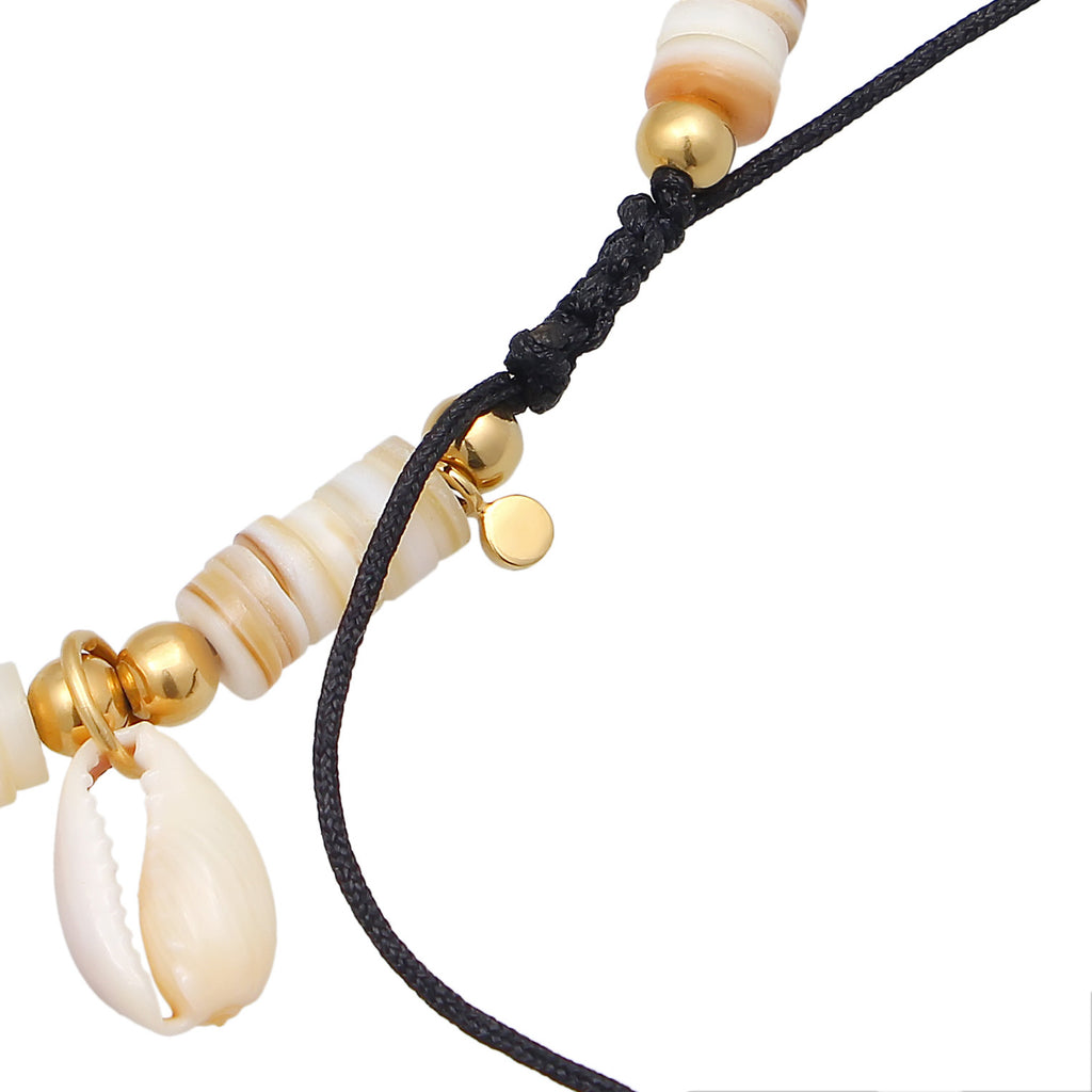 Gold Gelang Kaki Perhiasan Perak 925 Wanita Cowrie Shell Surfer Style