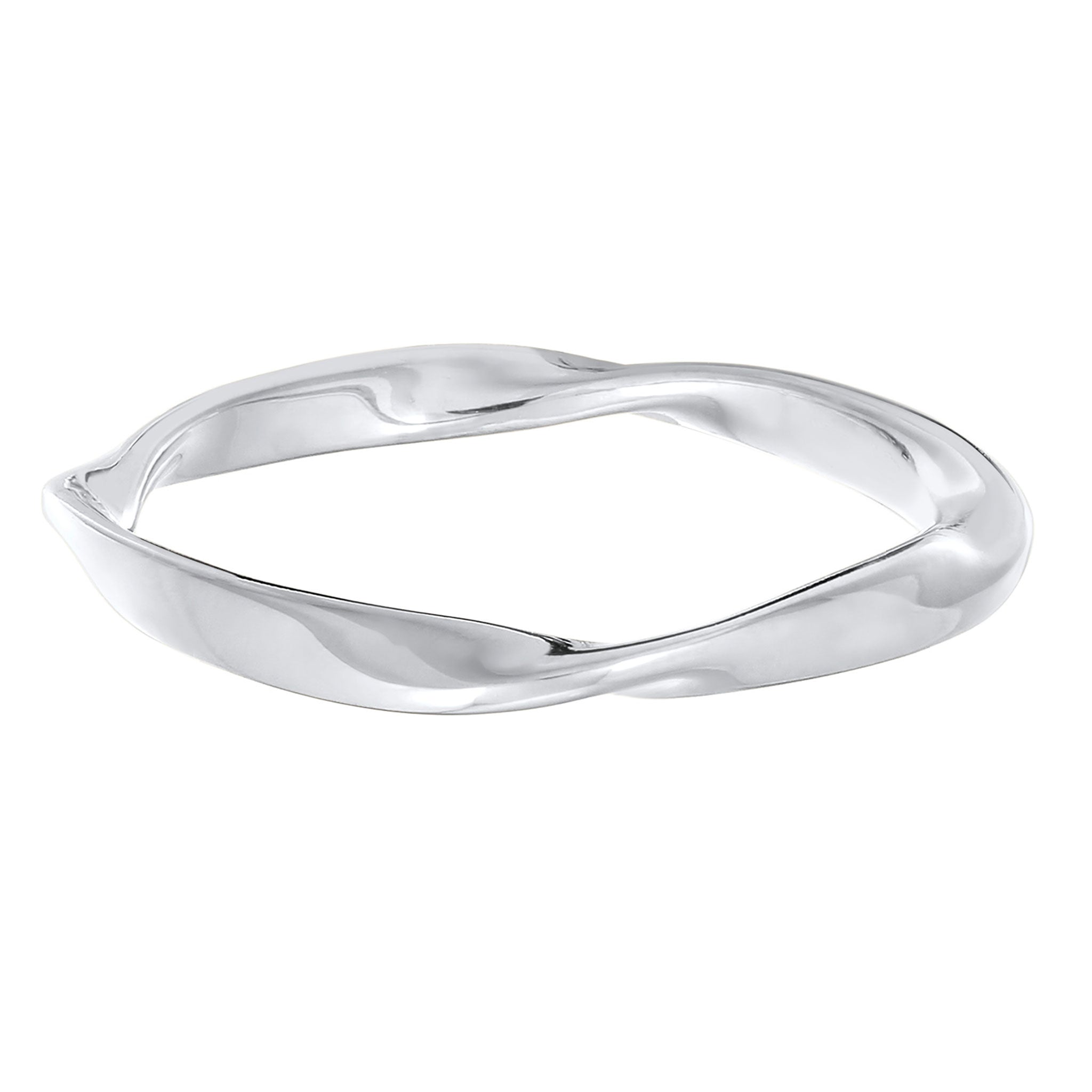 Silver Cincin Perhiasan Perak 925 Wanita Twisted Stacking