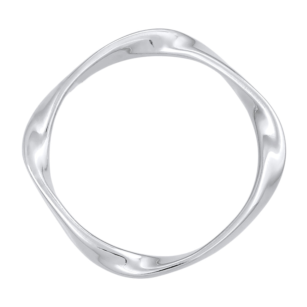 Silver Cincin Perhiasan Perak 925 Wanita Twisted Stacking